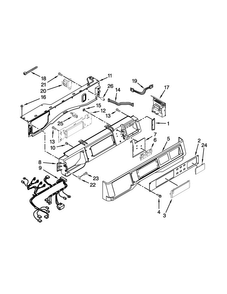 Control Panel Parts Diagram and Parts List for MHN30PNCGW0  Maytag Washer