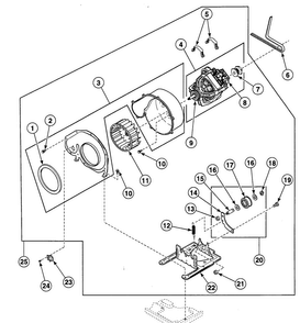 Motor Assy Diagram and Parts List for SDE607LF  Speed Queen Dryer