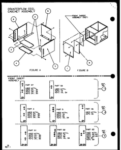Counterflow Coil Cabinet Assembly Diagram and Parts List for CCU16 P1101901C Amana Furnace
