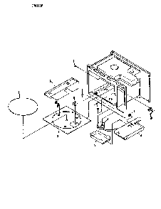Turntable Diagram and Parts List for CM4110P  Crosley Microwave