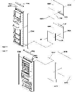 Refrigerator/freezer Door Trim And Panels Diagram and Parts List for SRD25TPSE-P1190310WE  Amana Refrigerator