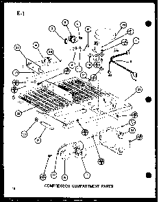 Compressor Compartment Parts Diagram and Parts List for TC18G-P75535-1W  Amana Refrigerator