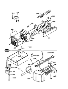 Ice Maker Assembly And Parts Diagram and Parts List for THI18TW-P1302401WW  Amana Refrigerator