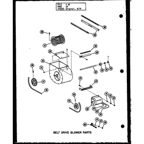 Belt Drive Blower Parts 2 Diagram and Parts List for GH-105E-3 P96324-9F Amana Furnace
