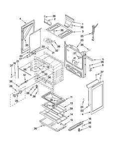 Chassis Parts Diagram and Parts List for MGR7661WB2  Maytag Range