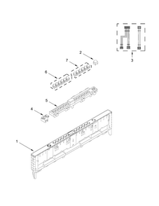 Part Location Diagram of W10736608 Whirlpool SWITCH
