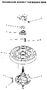 Gearcase And Balance Ring Diagram and Parts List for NA8831L33938  Speed Queen Washer