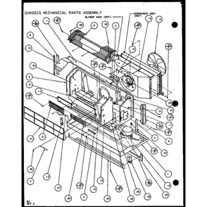 Chassis Mechanical Parts Assembly 5 Diagram and Parts List for PTH12400ER P9872129R Amana Air Conditioner