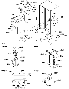 Drain Systems, Rollers, And Evaporator Assy Diagram and Parts List for SX522VW-P1320501WW  Amana Refrigerator