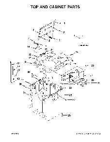Top and cabinet parts Diagram and Parts List for MVW6230HC1  Maytag Washer