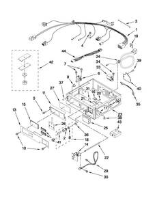 Control Panel And Separator Parts Diagram and Parts List for MLG24PDAWW2  Maytag Dryer