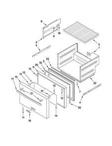 Part Location Diagram of W10281593 Whirlpool DRAWER
