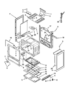 Chassis Parts Diagram and Parts List for AGR5844VDS4  Amana Range