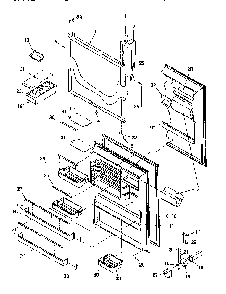 Refrigerator Door Diagram and Parts List for TV18S3W-P1194901W  Amana Refrigerator