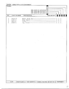 Shelves And Accessories Page 2 Diagram and Parts List for 19100-0C  Admiral Refrigerator