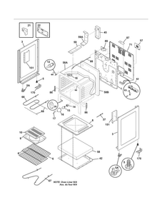 Body Diagram and Parts List for CRE3870LWF  Crosley Range