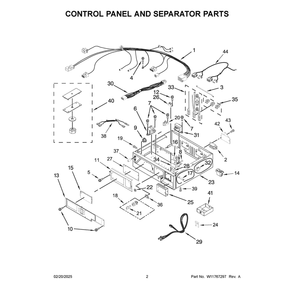Part Location Diagram of W11766647 Whirlpool OVERLAY