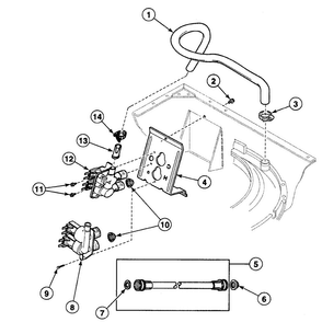 Valve Assy Diagram and Parts List for SWT621LM  Speed Queen Washer