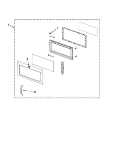 Door Parts Diagram and Parts List for MMV1153WB2  Maytag Microwave