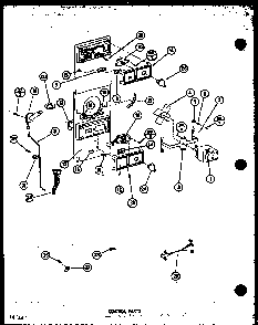 Section 1 Diagram and Parts List for TM14ML-P7705208WL  Amana Refrigerator