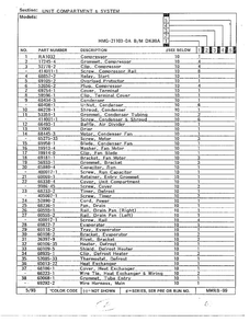 Unit Compartment And System Page 2 Diagram and Parts List for 21103-0A  Admiral Refrigerator