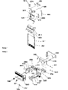 Control Assembly Diagram and Parts List for SB520SW-P1185003WW  Amana Refrigerator