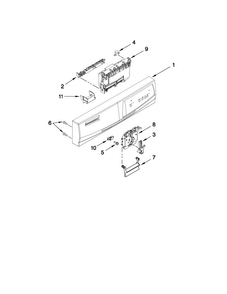 Control Panel And Latch Parts Diagram and Parts List for CUD6710XB3  Crosley Dishwasher