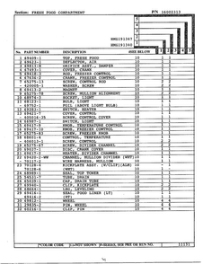 Fresh Food Compartment Page 2 Diagram and Parts List for 191347  Admiral Refrigerator