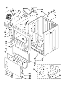 Cabinet Parts Diagram and Parts List for 7MMGDX550XW1  Maytag Dryer