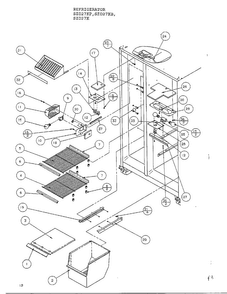 Parts List-freezer Shelving And Refrigerator Light Diagram and Parts List for SZD27KP  Amana Refrigerator