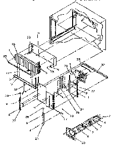 Evaporator Area Diagram and Parts List for TR21S4W-P1196102WW  Amana Refrigerator
