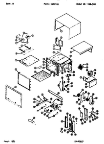 Replacement Parts Diagram and Parts List for WG1166500  Amana Microwave