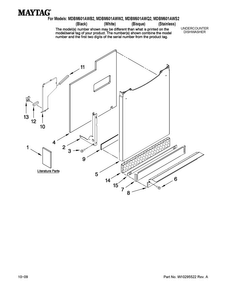 Part Location Diagram of W10260100 Whirlpool ENERGY GUIDE