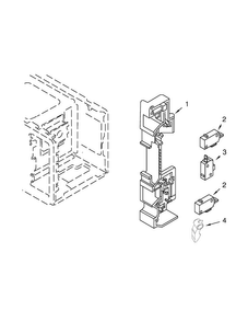 Microwave Latch Board Parts Diagram and Parts List for AMC2206BAB00  Amana Microwave