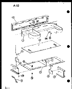 Control Diagram and Parts List for RC-14T P73824-6M Amana Microwave