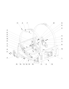 Upper Frame Parts Diagram and Parts List for MXS65PNATS  Maytag Washer