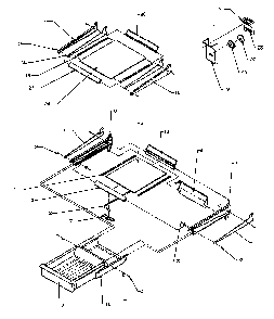 Cabinet Shelving Diagram and Parts List for TX25R4E-P1175402WE  Amana Refrigerator