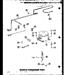 Machine Compartment Parts Diagram and Parts List for C11W P60330-9W Amana Freezer