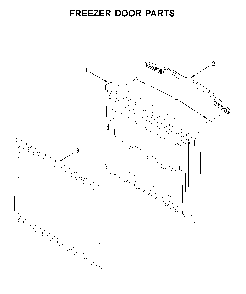 Freezer Door Parts Diagram and Parts List for 59679343511  Kenmore Refrigerator
