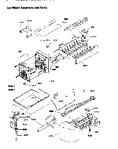 Ice Maker Assembly And Parts Diagram and Parts List for TR522SW-P1182703WW  Amana Refrigerator