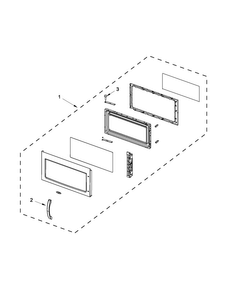 Door Parts Diagram and Parts List for AMV2174VAW5  Amana Microwave