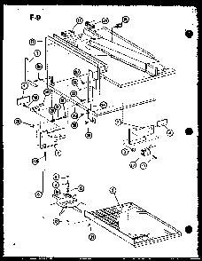 Antenna/hardware Diagram and Parts List for CRRL-8XA-P76438-5M  Amana Microwave