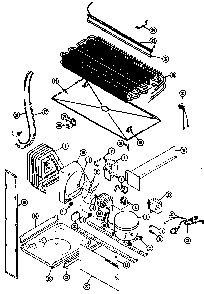 Unit Compartment & System Diagram and Parts List for NT173MW DC24C Norge Refrigerator