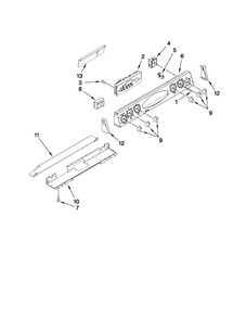 Control Panel Parts Diagram and Parts List for MES5775BCW20  Maytag Range