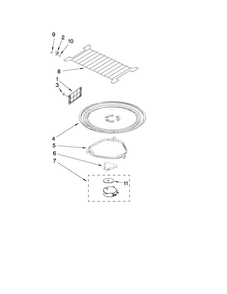 Turntable Parts Diagram and Parts List for AMV2174VAW4  Amana Microwave
