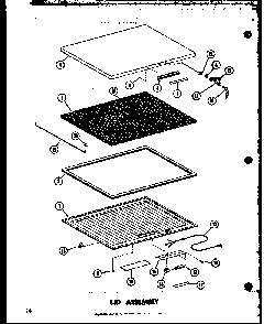 Lid Assembly Diagram and Parts List for C11W P60330-9W Amana Freezer