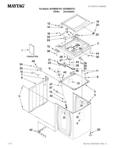 Part Location Diagram of W10842962 Whirlpool LID