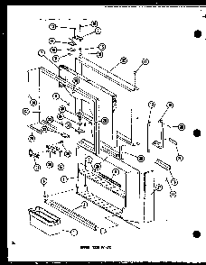 Upper Door Parts Diagram and Parts List for TC18D-P73500-25W  Amana Refrigerator