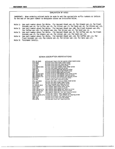 Explanation Of Notes Diagram and Parts List for 23972A  Admiral Refrigerator