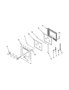 Door Parts Diagram and Parts List for MES8880DH0  Maytag Range